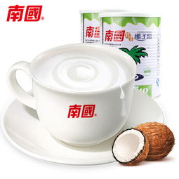 海南特產(chǎn) 南國食品 醇香椰子粉450gx2罐早餐速溶沖飲椰子椰汁粉粉