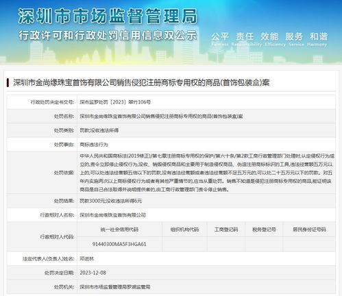 深圳市金尚緣珠寶首飾銷售侵犯注冊(cè)商標(biāo)專用權(quán)的商品 首飾包裝盒 案